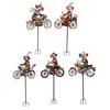 Spinning Clown Motorcycle Wind Spinner, Rotating Wheels Metal Kinetic Yard Art with Stake, Weatherproof Windmill Sculpture for Outdoor Lawn Patio