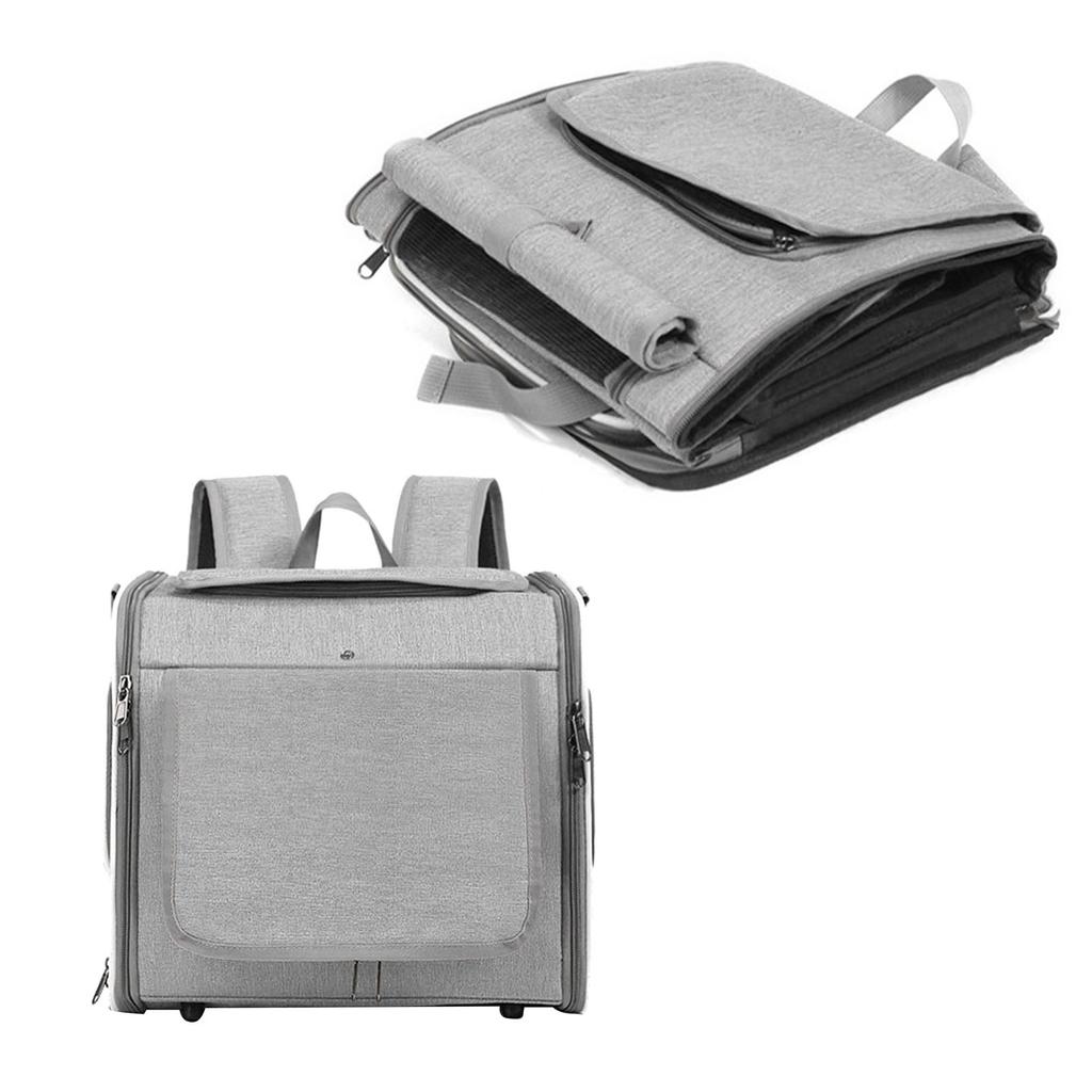 Rozšiřitelný měkký košík na kolo pro psa   Vodotěsný 4 dvířka 4 síťované plochy   Batoh na nosič zvířat na kolo