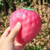 Simulated Color-changing Discolored Strawberries Squeeze Toy Sensory Toy TPR Pinch Decompression Toy Fidget Toy Kids Tricky Doll