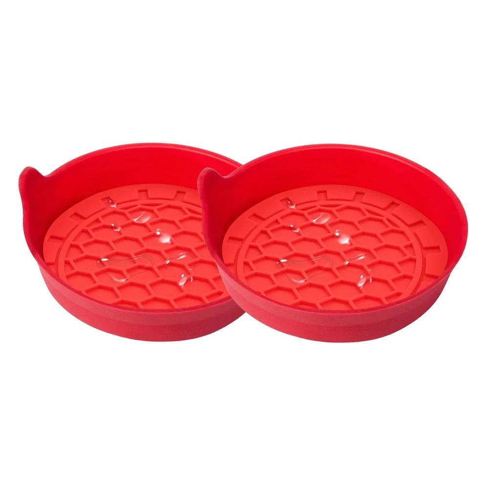 2PCS Silicone Car Coasters Non-Slip Water Cup Pad Car Cup Groove Anti-Scalding Mat Bottle Cup Holders Car Interior Accessories