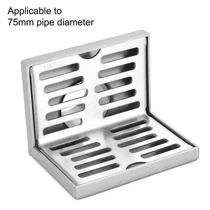 L Shape Corner Floor Drain Stainless Steel Side Drainage Wear Resistant Wall Drain Shower Balcony Anti-odor Floor Drain Cover