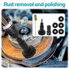 Wheel Hub Cleaning Kit Wheel Stud Cleaner Brake Hub Cleaning Tool with 5 Head Grinding Maintenance Cleaner Kit for Nuts, Car