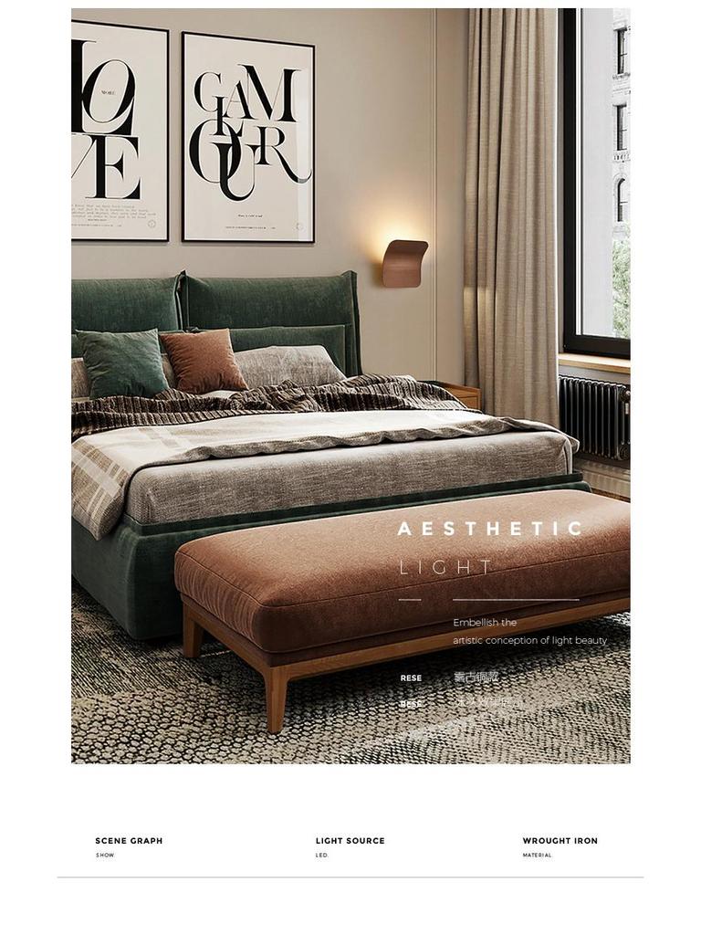 Nordic Modern Minimalist Wall Lamp - Designer Style for Living Room, Bedroom, Hallway, or Stairway.