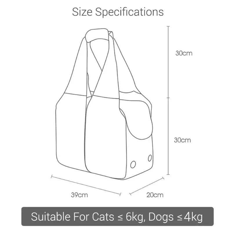 Portable Soft Sided Cat Carrier Breathable Mesh Top Window Small Dog Carrying Bag Travel Transporter Shoulder Bags