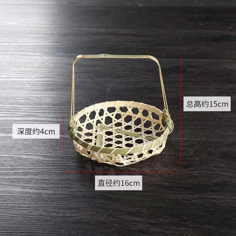 Buy Handmade bamboo snack baskets, hand baskets, bamboo baskets, mini ...