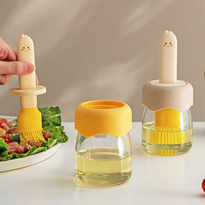 Silikon Fırça Yağ Şişesi Pişirme Barbekü Mutfak Baharat Şişesi Seti Yağ Fırçası Barbekü Fırçası Isıya Dayanıklı Barbekü Fırçası Açık Hava Barbekü Aleti
