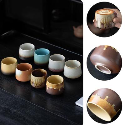 Japanese Style Ceramic Coffee Cup Drinkware Wine Mug Water Mugs Gift Wholesale 200ml Porcelain Personal Single Pottery Tea Cups