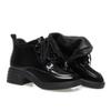 Fashion Autumn Winter Women Shoes Patent Leather Plush Warm Women Boots Platform Thick Sole Ankle Boots Women Shoes High Heel Boots