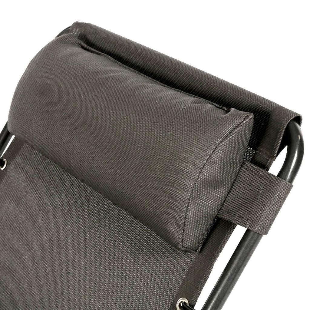 ADJUSTABLE DECK CHAIR Relax Anthracite/black Garden Foldable
