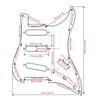 Electric Guitar Pickguard Scratch Plate Vintage Style Guitar Parts-St Guitar Scratch Plate Musical Instrument Accessory