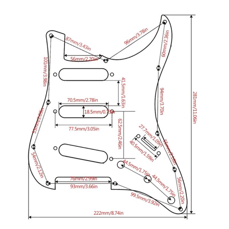 Electric Guitar Pickguard Scratch Plate Vintage Style Guitar Parts-St Guitar Scratch Plate Musical Instrument Accessory