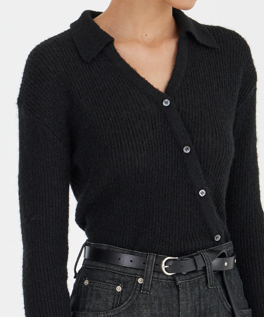 YOUTH Asymmetric Knit Shirt - Black