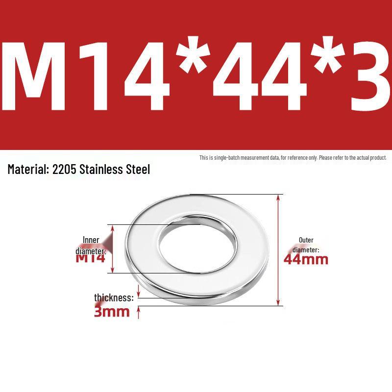 High-Strength 2205 Duplex Stainless Steel Flat Washer, Grade 8.8, DIN125 Standard for M6-M36 Screws
