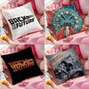 B-Back To The Future Cushion Cover Pattern Printed Pillowcase for Living Room Sofa Cushion Cover & Bedroom Decor