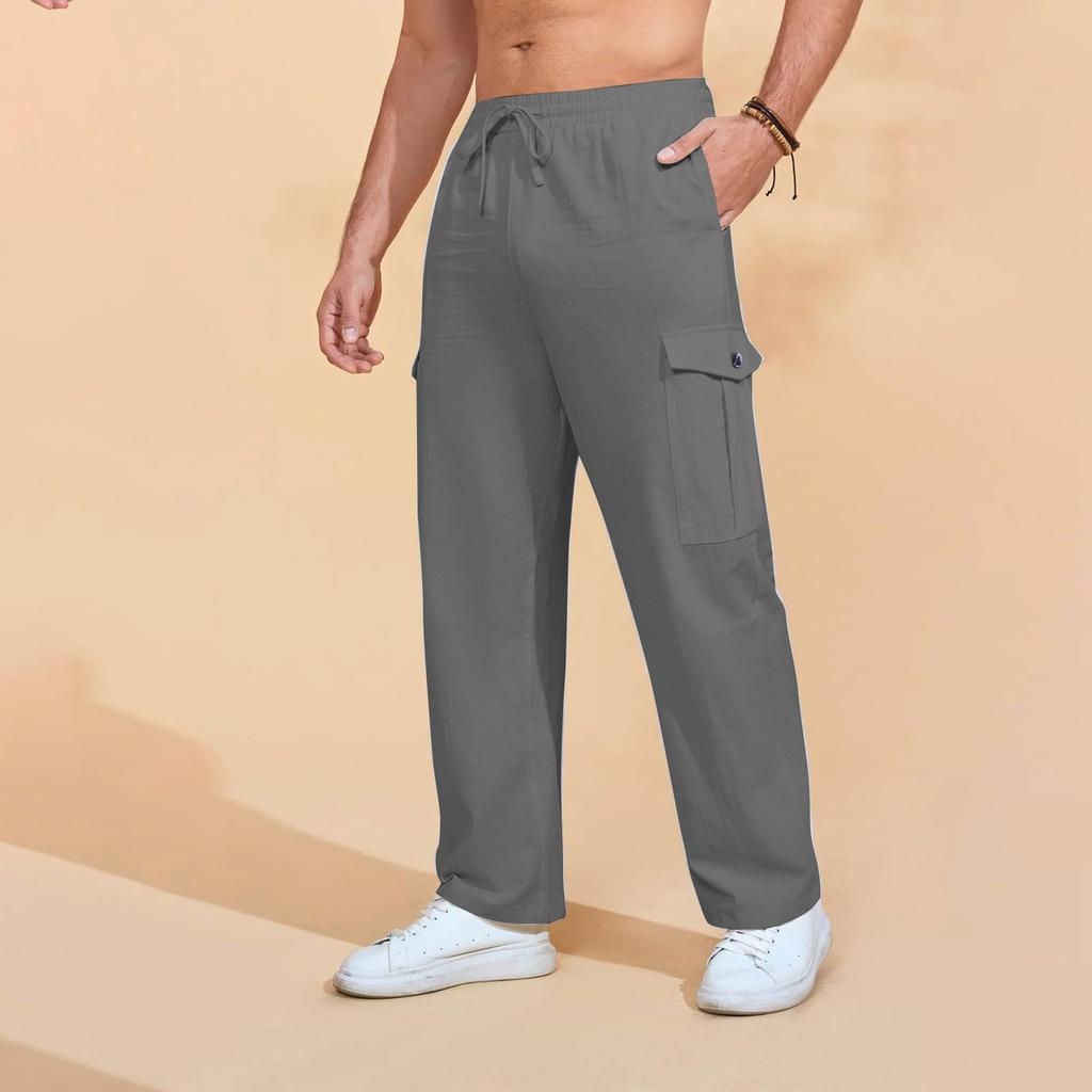 Casual Sports Pants Men's Loose Leggings Long Panel Fitness Running Training Pants