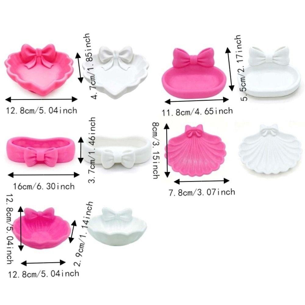 3D Printed Bow Jewelry Tray Bowknot Trinket Dish Ring Holder Dresser Vanity Desk