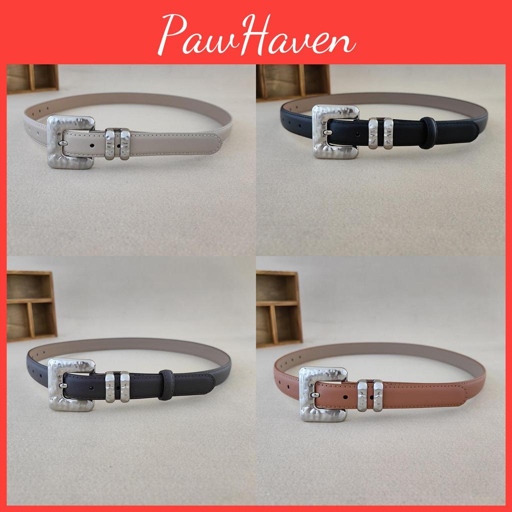 Womens Style Minimalist Derma Waist Belt Metal Pin Buckle Dress Belt Shapewear