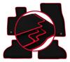 Velour Floor Mats with Red Edge For: BMW X5 F15 SUV (2013-)