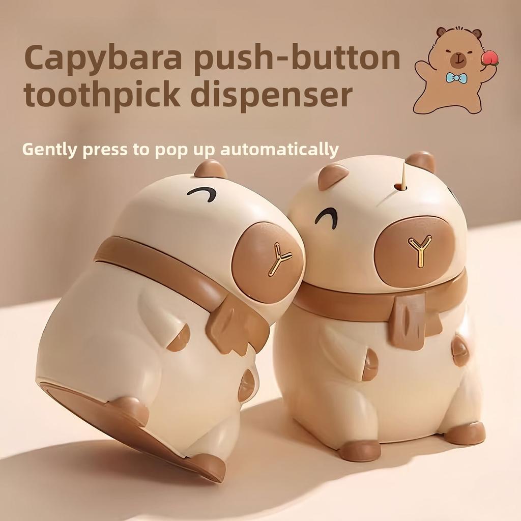 Pressing Style Capibala Cute Household Toothpick Tube