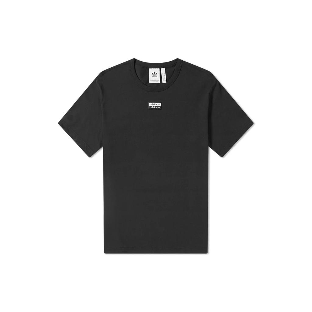 Adidas Originals Trefoil Vocal Tee Solid Box Logo Short Sleeve T-Shirt Men Tops Black ED7220