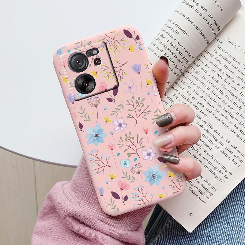 For Xiaomi 13T Pro Case TPU Soft Silicone Coque Flower Pattern Cartoon Painted Phone Cover For Xiaomi 13T Back Protection Capa