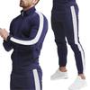 Autumn and Winter New Long-sleeved Trousers Casual Sports Suit Spliced Standing Collar Slim Fit Men's Suit