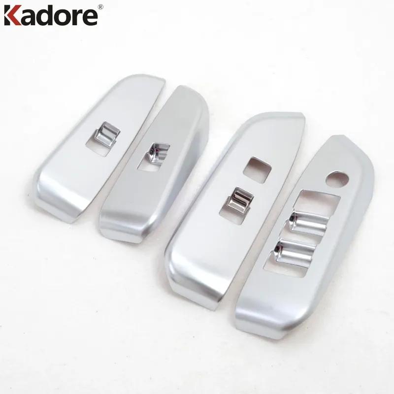 Car Interior Door Armrest Window Lift Switch Button Panel Cover Trim For Toyota Highlander 2015-2017 2018 Matte Accessories