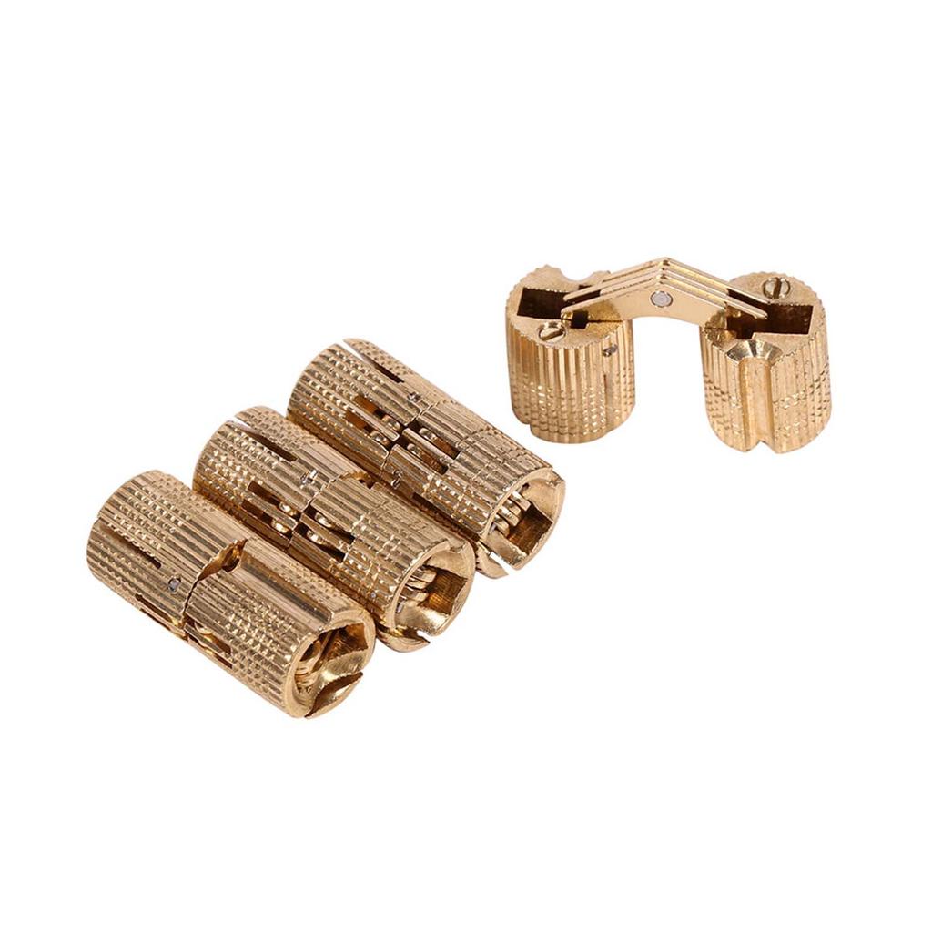 4pcs/pack Copper Cabinet Door Concealed Barrel Hinge for Worktops DIY Project 12mm