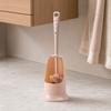 Long Handle Toilet Brush with Anti-Slip Grip, Silicone Bristles Curved Double Head Cleaning Brush for Deep Cleaning Stain