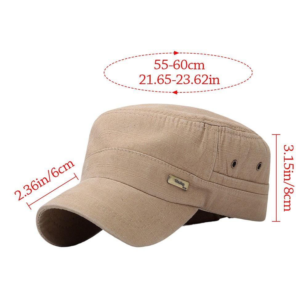 Fashion Anti-UV Fishing Hat Cotton Casual Sun Hat Retro Outdoor Sunscreen Flat Top Hat Men Women Peaked cap Fishing Hat