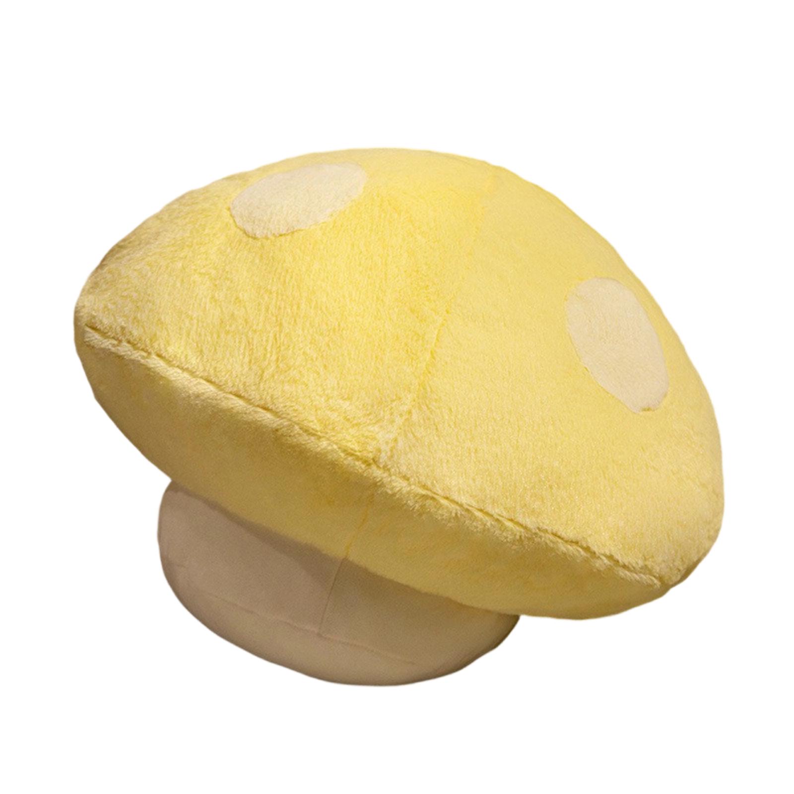 

Soft Plush Mushroom Pillow Stuffed Toy Cushion Decorative Plush Mushroom Shape Cushion for Home Office Bedroom Use One Size жовтий