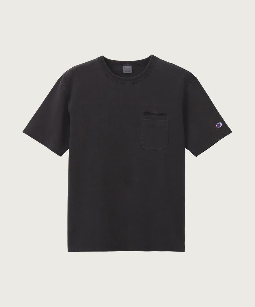 CHAMPION Pigment-Dyed Pocket Short Sleeve T-Shirt Off Black