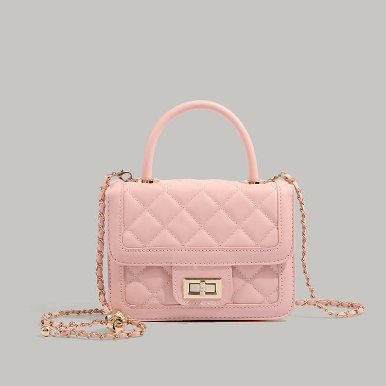 

2025 new diamond chain bag women s Xiaoxiangfeng handbag bag niche fashion versatile single shoulder oblique span bag tide розовый