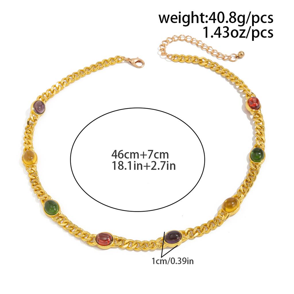 Vintage Inlaid Diamond Metal Necklace for Men, Trendy Hip-Hop Niche Light Luxury Bracelet, Versatile High-End Men's Collarbone Chain