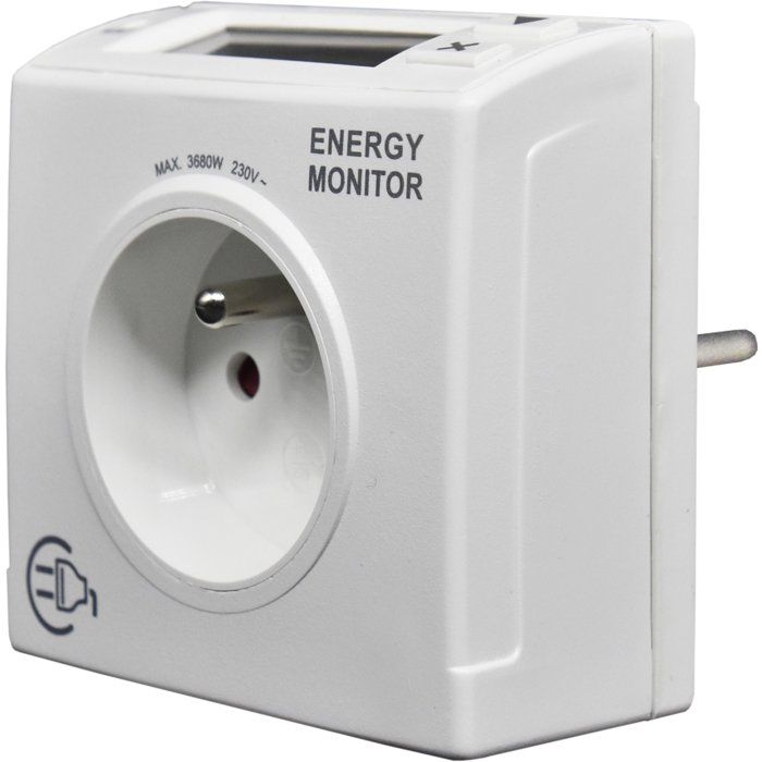 GAO - Moniteur de consommation électrique - 3680 W - 230 V - Écran LCD - Blanc - Image 3