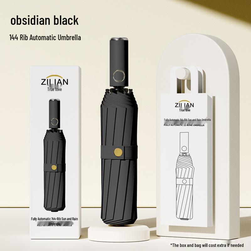 Extra Large Dual-Use Folding Umbrella, Auto-Open, Reinforced for Rain & Sun, UV Protection, Sunshade for Women & Men