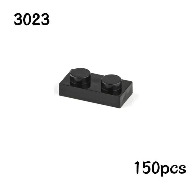 

150PCS Assembles Particles Plate 1x2 Constructing Blocks Bricks Transparent Color Component DO-IT-YOURSELF Learning-