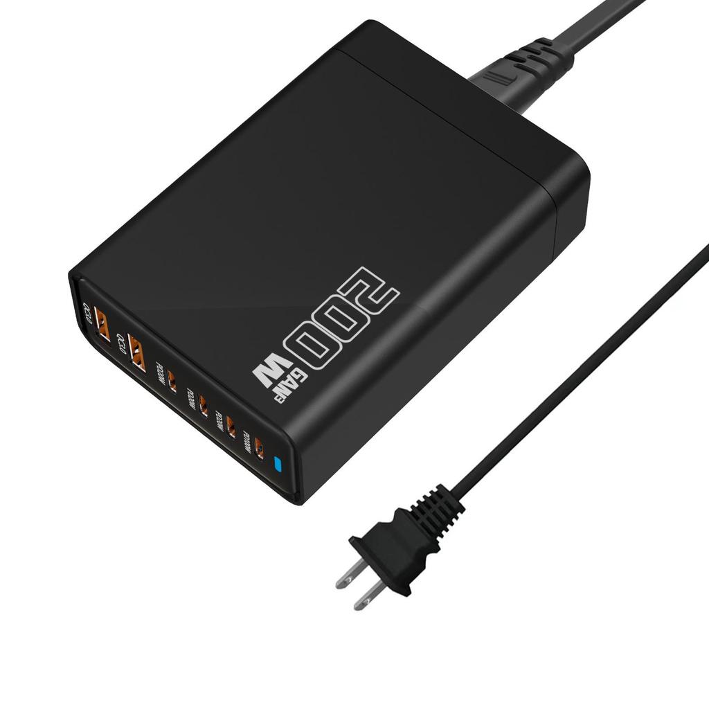 200W GaN Multi-Port Charger, 100W PD Fast Charging for DJI Drones, Universal Multi-Function Fast Charge Adapter.