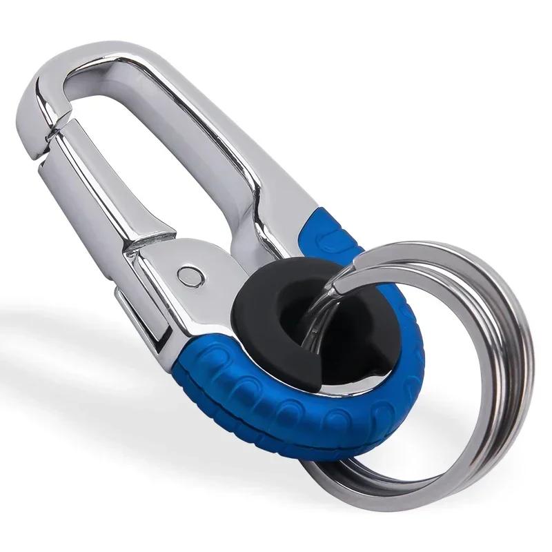Carabiner Durable Snap Hook Key Ring Car Fashion Metal Keychain for Men with Waist Hanging Buckle for Business Gift Accessory