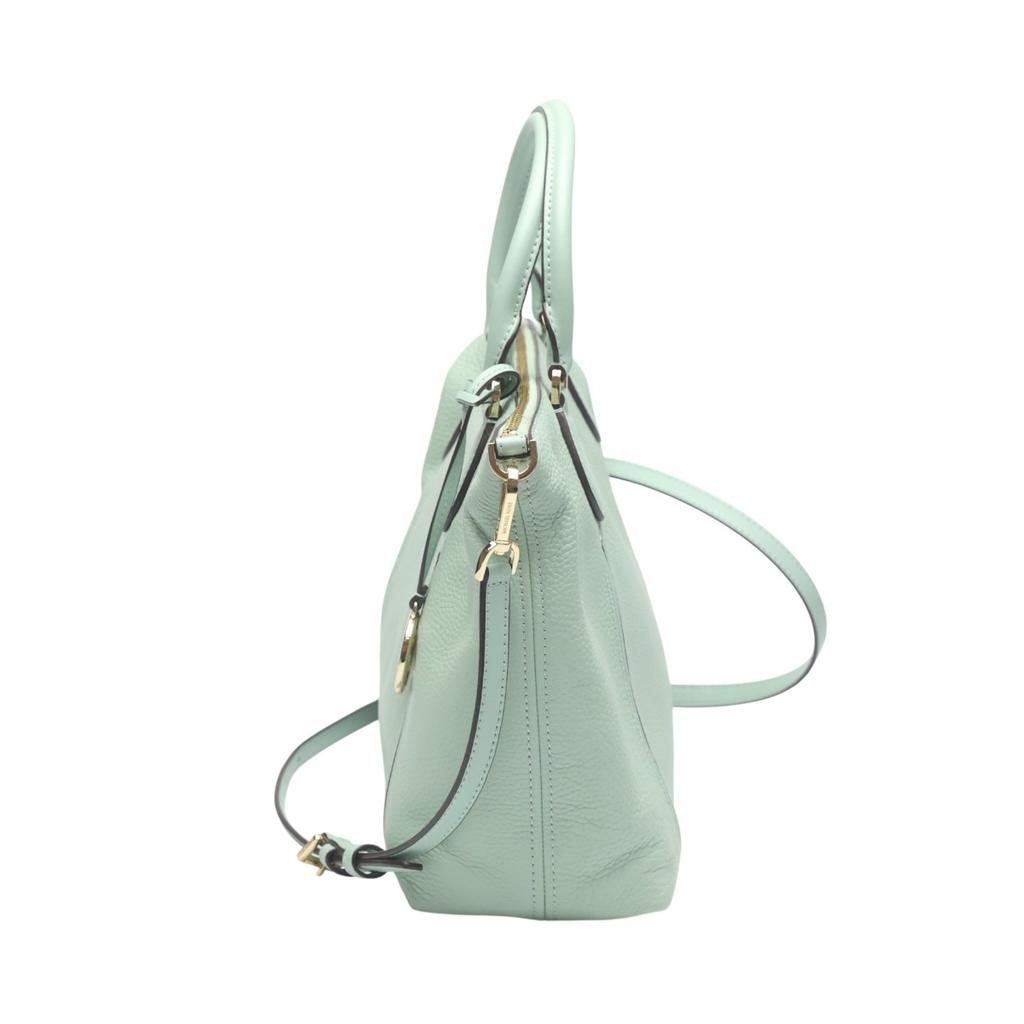 Michael Kors Satchel Shoulder Bag Handbag Cowhide Light Green Women 35S0GYZS3L Used