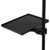 Black Plastic Mic Stand Clamp Tray Holder for Stage Live Streaming Concert Performance Clamp-on Rack Accessory