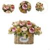 Artificial Floral Arrangement in Basket for Home And Event Decoration, Centerpiece Office