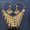 Indian Belly Dance Accessories: Gold & Silver Necklace, Earring, and Headpiece Set