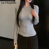 La Chapelle Women's Slim-Fit Long Sleeve Round Neck Base Layer Top