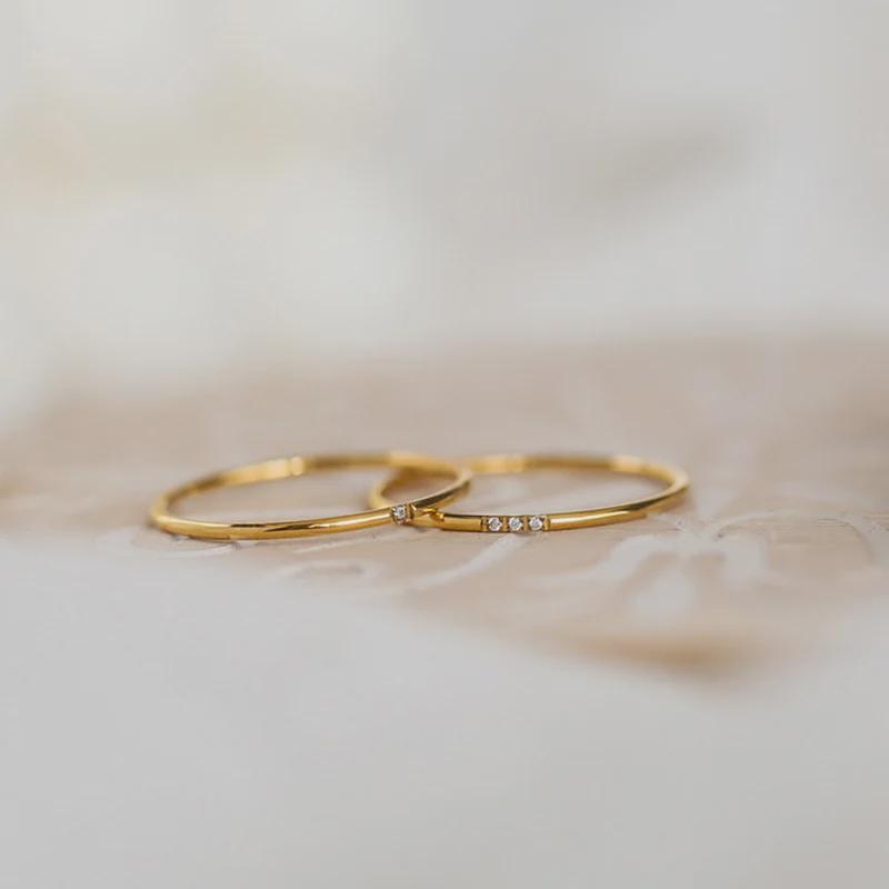 Ultra-Fine Zircon Titanium Steel Ring for Women: Elegant, Minimalist Design, Non-Fading