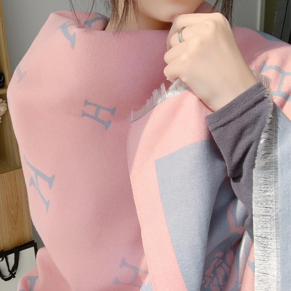 

2024 Жіночий Зимовий Європейський та Американський Висококласний Товстий Шарф з Імітації Кашеміру 187 cm