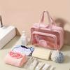Beach Bag Portable Transparent Clothes Makeup Pouch Shopping Handbag Large Picnic Basket Travel Organizer Travel Essentials