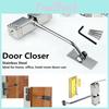 Strength Adjustable Closer Automatic Door Spring Door Closer Hinge Fire Rated Door Channel Stainless Steel Surface Self Closing