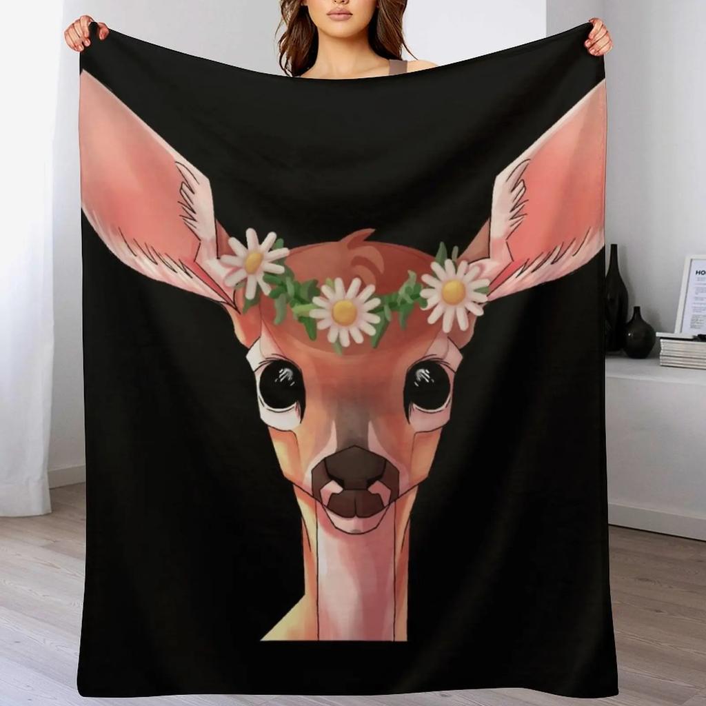 deer Throw Blanket Portable Lightweight Blanket for Travel Camping