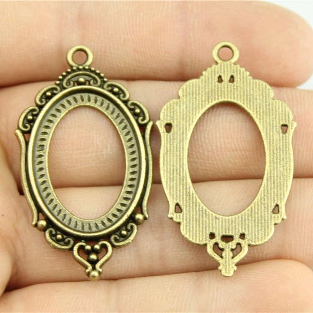 Owalna szklana baza kaboszonowa, oprawa, ramka pasująca 18x25mm 13x18mm, akcesoria, części, męska biżuteria, masywna, oryginalna dla Ciebie